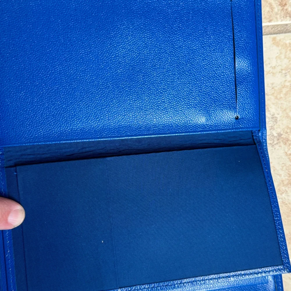 Vintage MELE Blue Women’s Cantata Cowhide Wallet MINTY RARE
